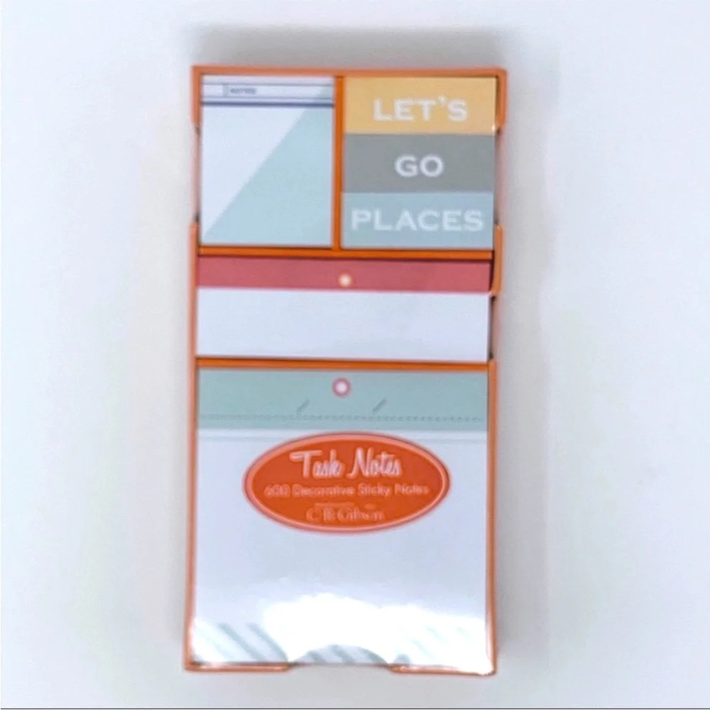 C.R. Gibson Task Notes Decorative Sticky Notes Set Let’s Go Places
